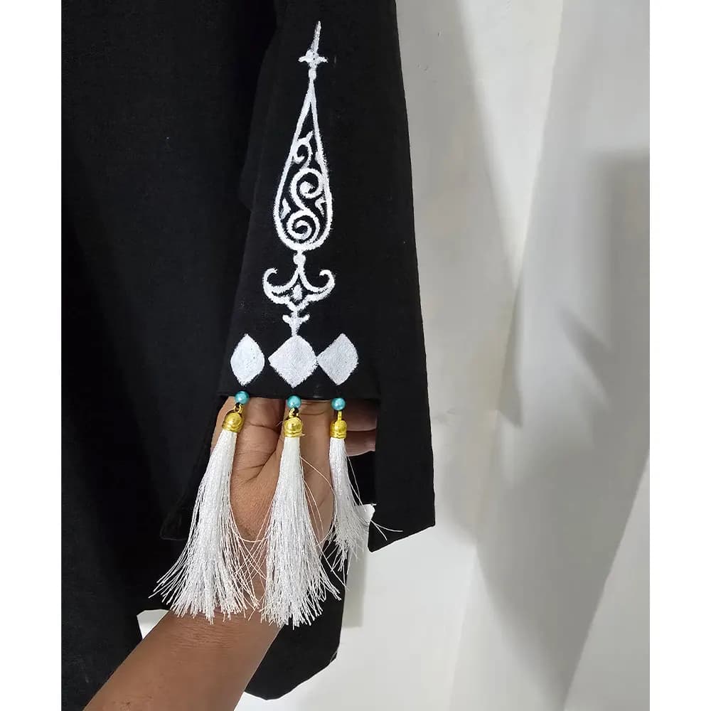 شومیز لینن زنانه طرح کعبه و بتخانه کد 23460 — تصویر ۸