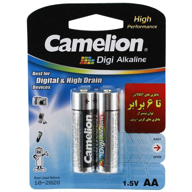 باتری قلمی دوتایی پکدار Camelion Digi Alkaline — تصویر ۳