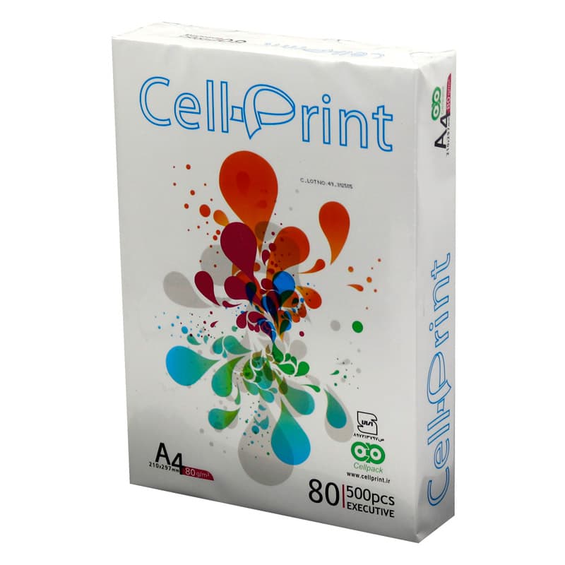 کاغذ Cellprint 80g A4 بسته ۵۰۰ عددی