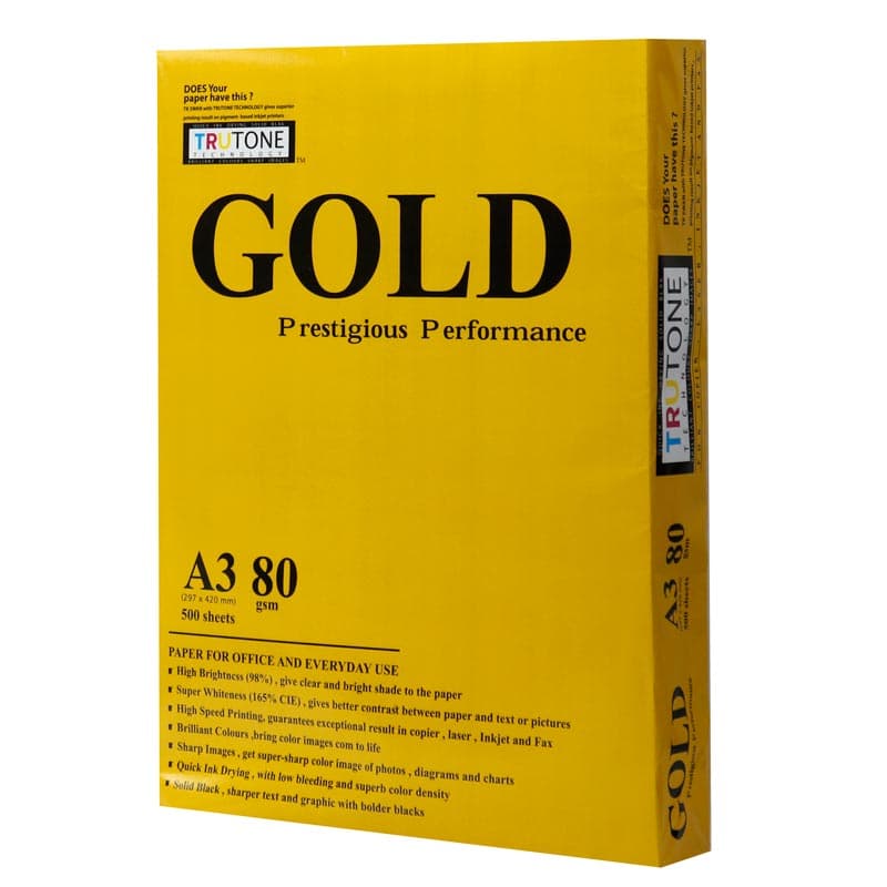 کاغذ GOLD 80g A3 بسته ۵۰۰ عددی