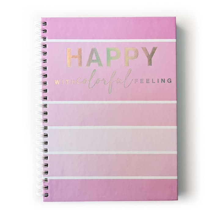 دفتر جلد سخت مدل happy colorful جلد سخت 85 برگ پازل — تصویر ۴