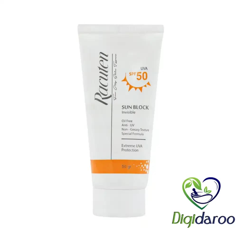 کرم ضد آفتاب SPF50 پوست چرب و مختلط راکوتن 50 گرمی (بی رنگ) — تصویر ۷