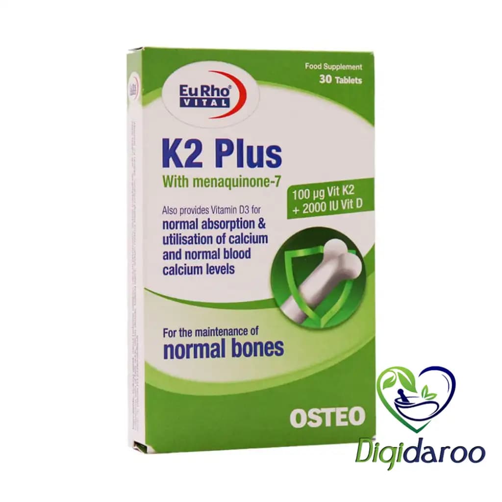 قرص کا2 پلاس (K2 Plus) یوروویتال 30 عددی