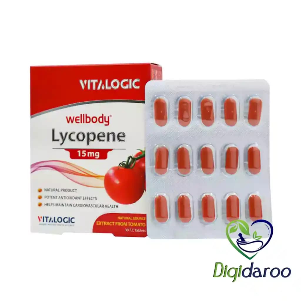 قرص ول بادی لیکوپن (Lycopene) ویتالوژیک 30 عددی — تصویر ۳