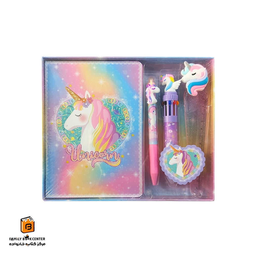 پک لوازم تحریر طرح Unicorn فندل (FANDEL)