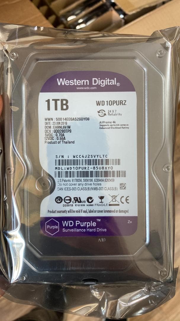 هارد بنفش 1 ترابایت وسترن مدل (Purple WD 10PURZ)