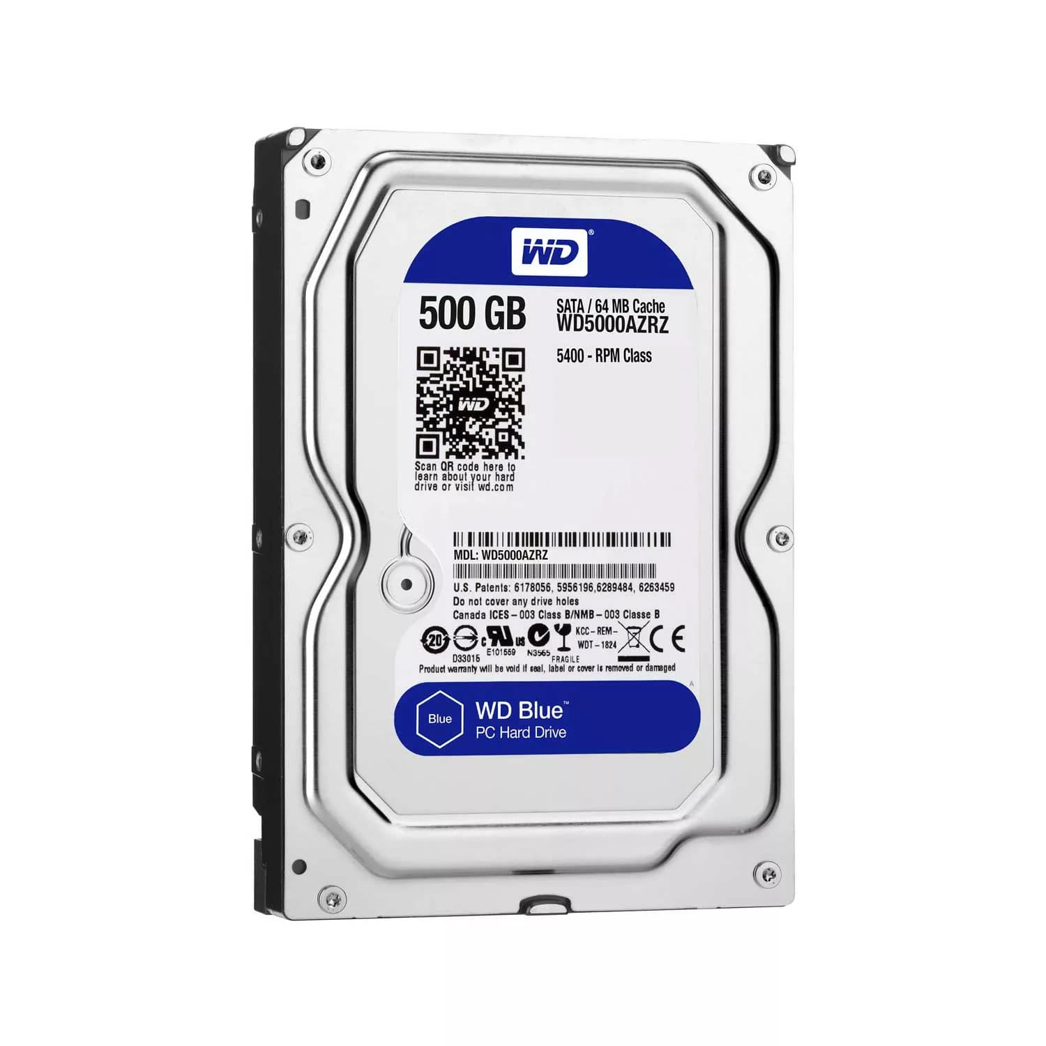 هارددیسک وسترن دیجیتال مدل WD BLUE با ظرفیت 500 گیگابایت(استوک)