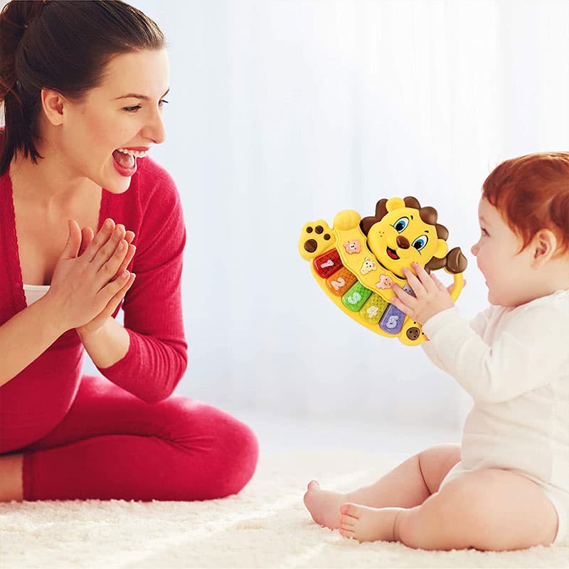 پیانو آموزشی و چراغدار شیر Jialegu Toys — تصویر ۳