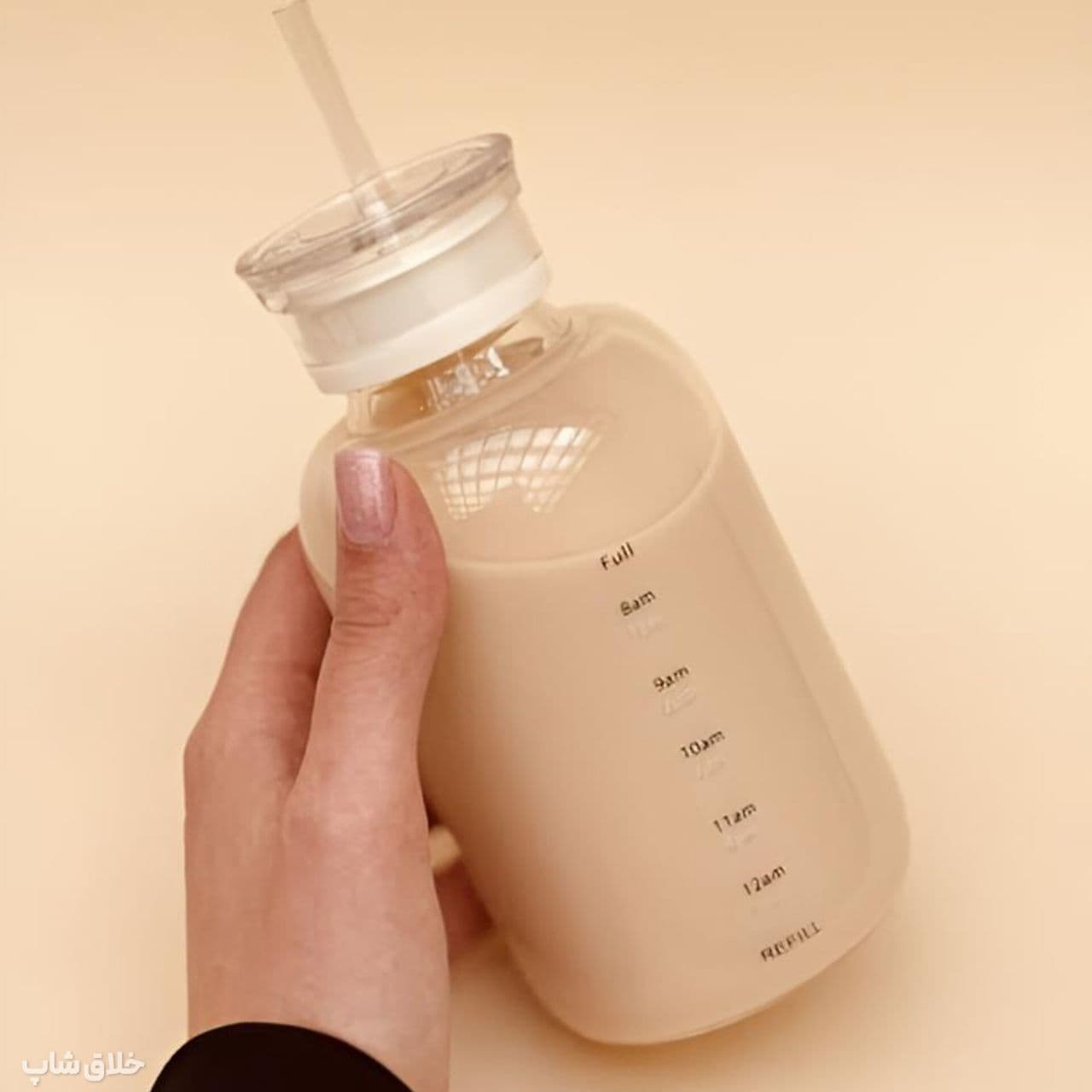 بطری پیرکس نی دار-ماگ اسموتی ساز نشکن دو درب 500ML — تصویر ۱۱