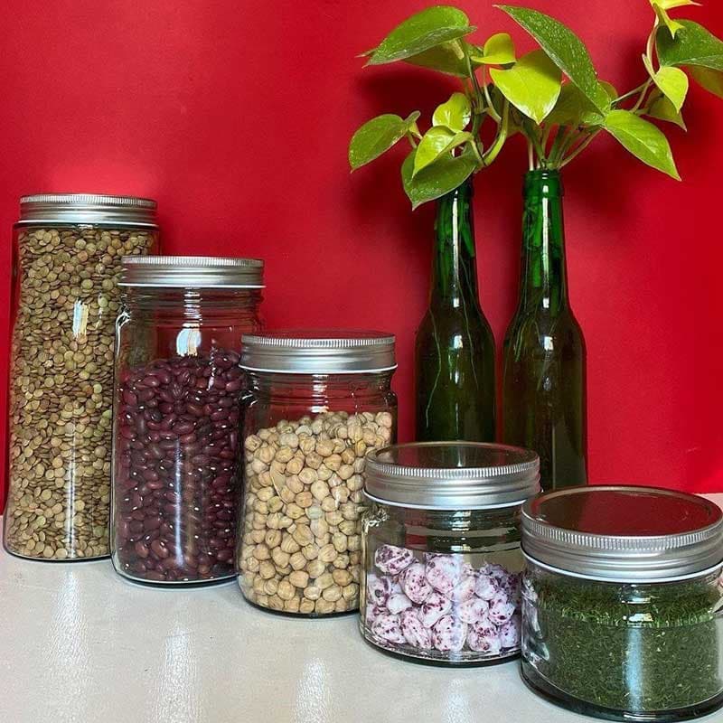 جاحبوباتی شیشه ای استوانه ای درب کانتینری سایز 4 کد 11 — تصویر ۶