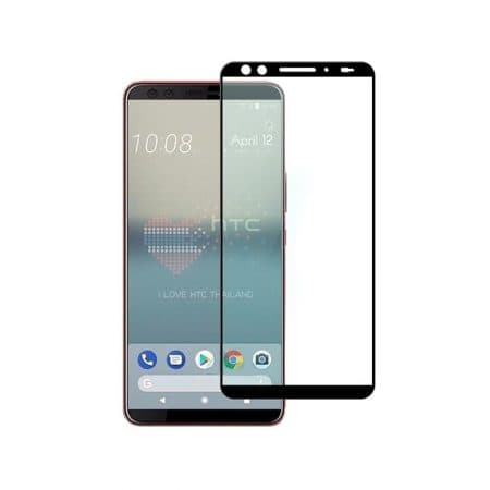 محافظ صفحه نمایش شیشه ای +full cover HTC u12 — تصویر ۳