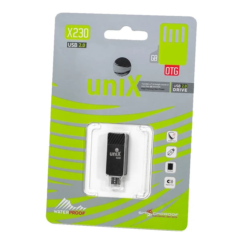 فلش مموری OTG یونیکس مدل X230 ظرفیت 64 گیگابایت