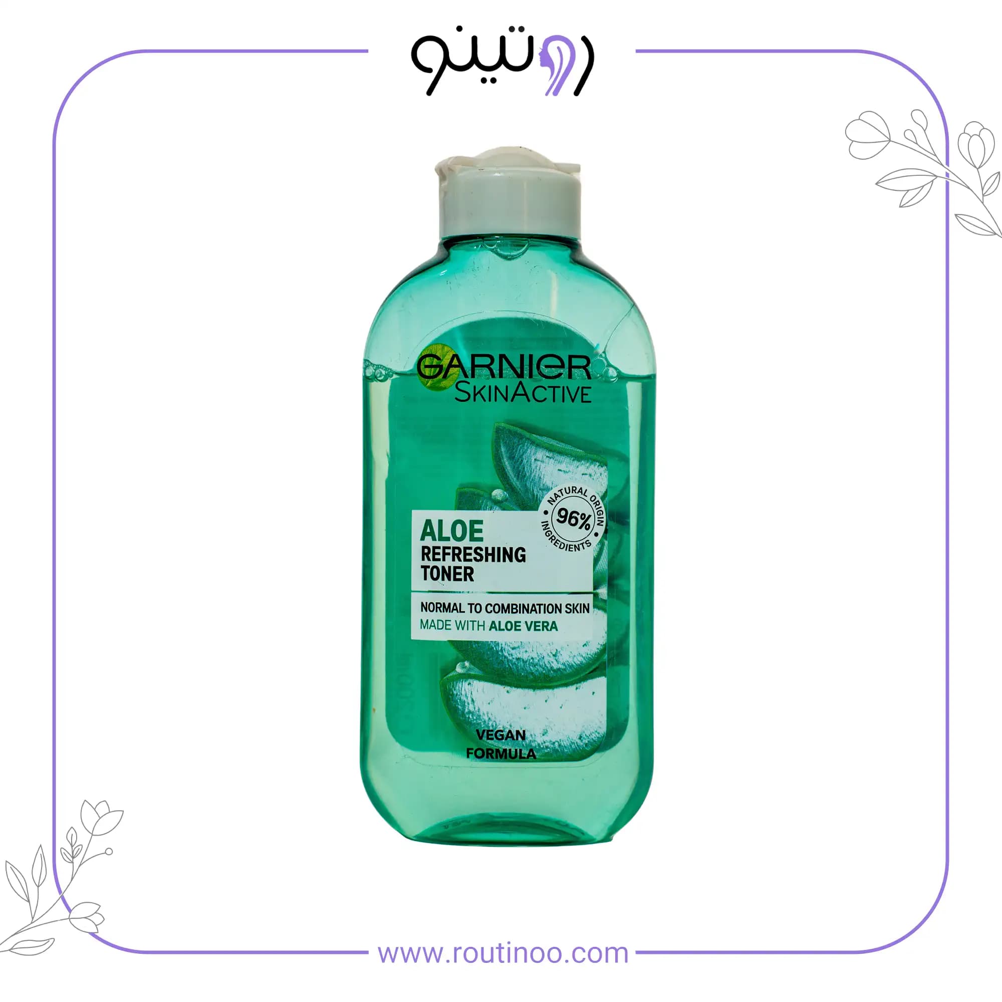 تونر پوست نرمال عصاره آلوئه ورا بوتانیکال گارنیه 200ml