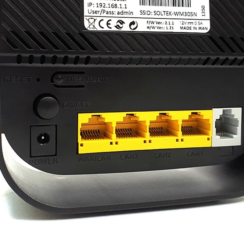 مودم روتر سولتک مدل ST-WM305N +ADSL2 بی‌سیم N300 — تصویر ۶