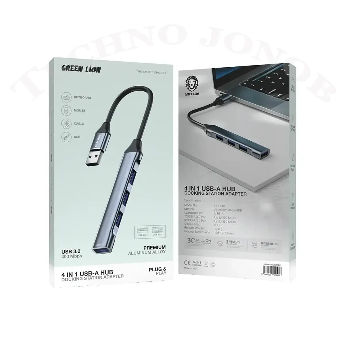 هاب و داک استیشن ۴ کاره USB گرین لاین مدل Green Lion 4-In-1 USB Hub — تصویر ۷