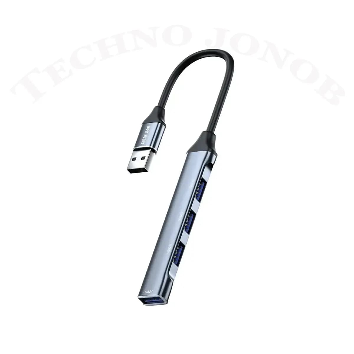 هاب و داک استیشن ۴ کاره USB گرین لاین مدل Green Lion 4-In-1 USB Hub