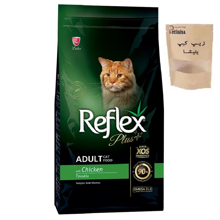 غذای خشک گربه بالغ رفلکس پلاس Reflex plus مدل ادالت وزن یک کیلوگرمی