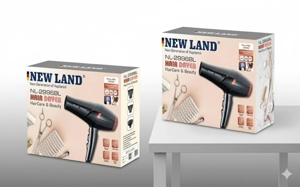 سشوار حرفه ای نیولندمدل NL-2996BL — تصویر ۲