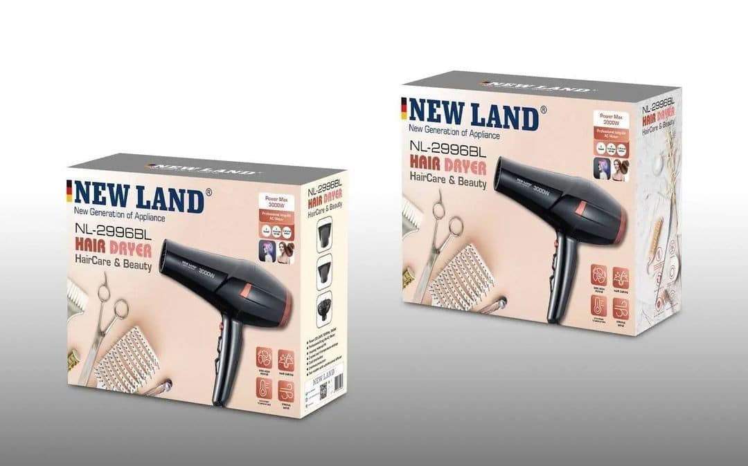سشوار حرفه ای نیولندمدل NL-2996BL — تصویر ۳