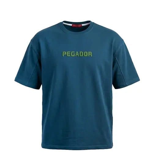 تیشرت یقه گرد مردانه باکسی طرح دار دورس پنبه سبز کله غازی Pegador مدل 50120