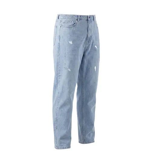 شلوار مردانه مام فیت ساده جین آبی یخی Zara مدل 50335