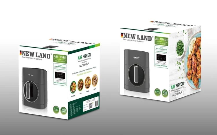 سرخ کن بدون روغن 6 لیتری نیولند مدل NL-3059 — تصویر ۲