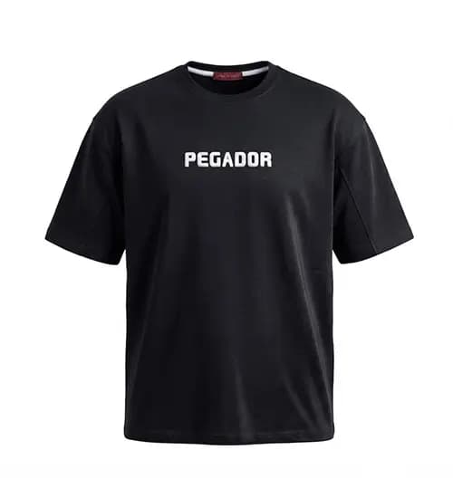 تیشرت یقه گرد مردانه باکسی طرح دار اسپان دورس مشکی Pegador مدل 50669 — تصویر ۳