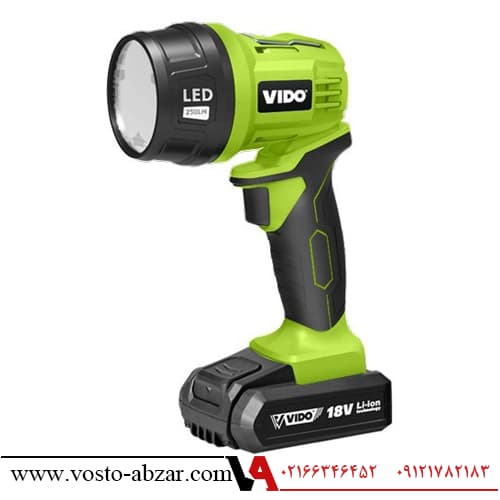 چراغ قوه شارژی تک باطری ویدو مدل WD046610180 ۱۸ — تصویر ۲
