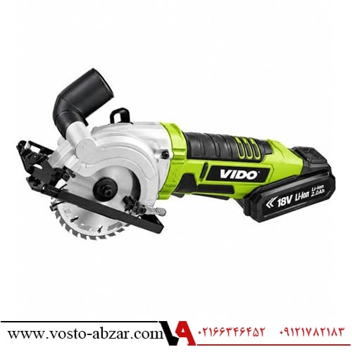 مینی اره گردبر شارژی 18 ولت ویدو مدل WD041220180 — تصویر ۲