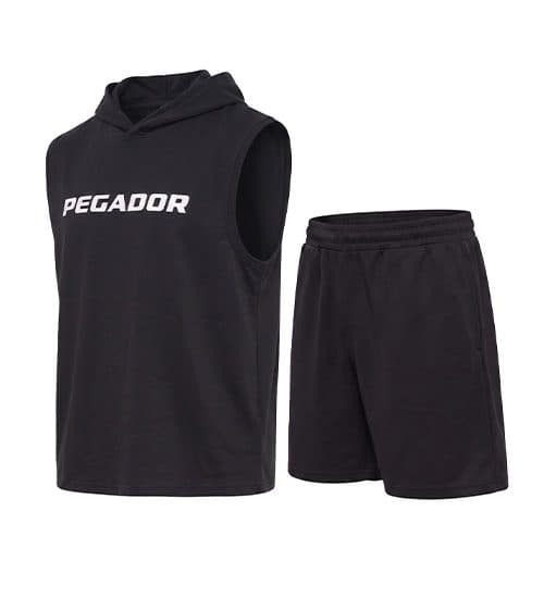 ست رکابی و شلوارک مردانه نرمال طرح دار اسپان مشکی Pegador مدل 50986