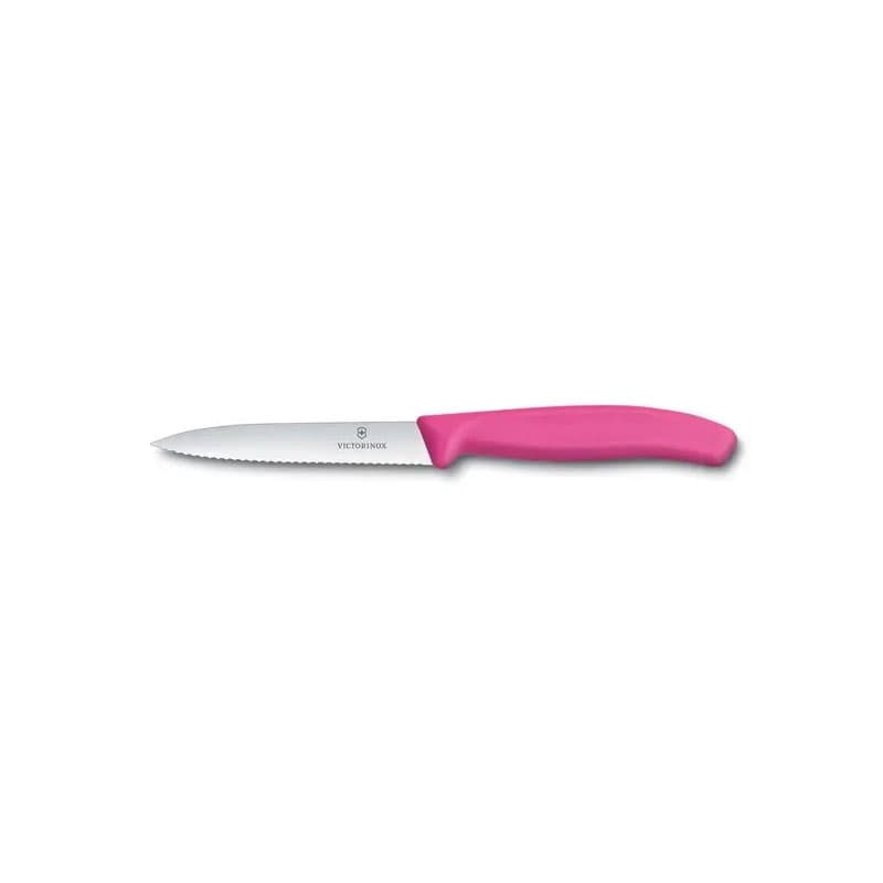 چاقوی تیغه دندانه دار سوئیسی صورتی ویکتورینوکس Victorinox Swiss Classic Paring Knife 6.7736.L5 — تصویر ۲