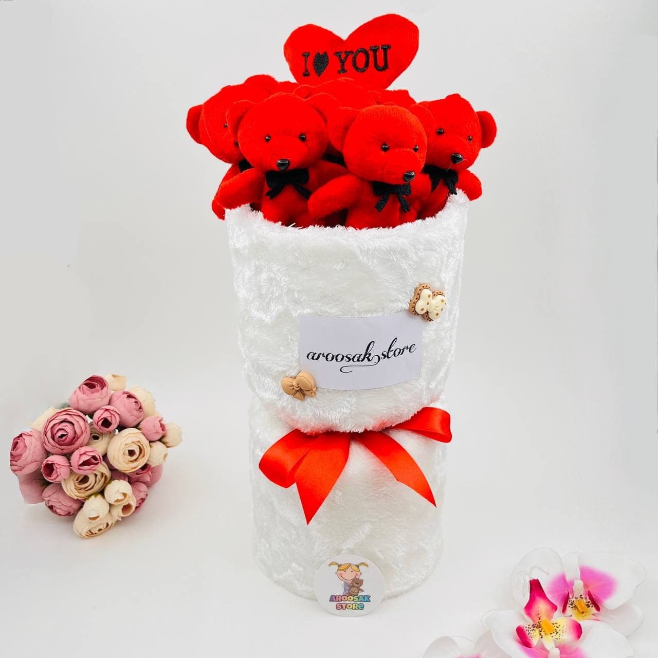 بوکت عروسکی خرسی قرمز کد 786