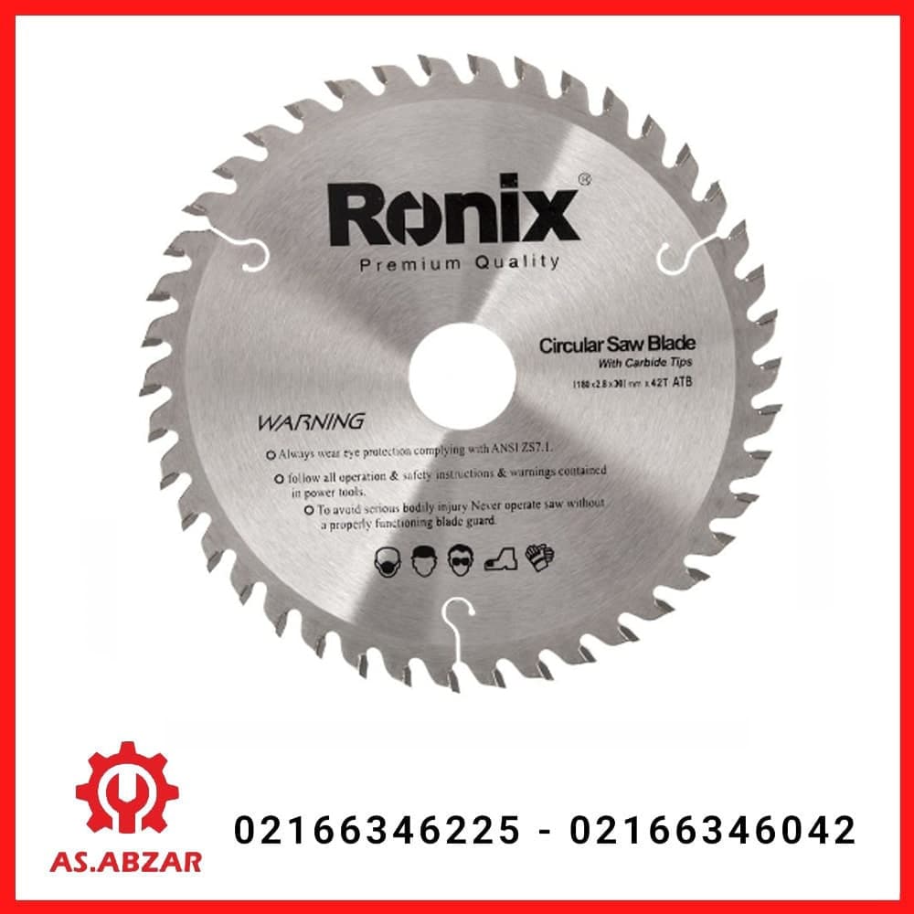 تیغ اره الماسه 42 * 180 رونیکس کد 5102 چوب (سوپر)