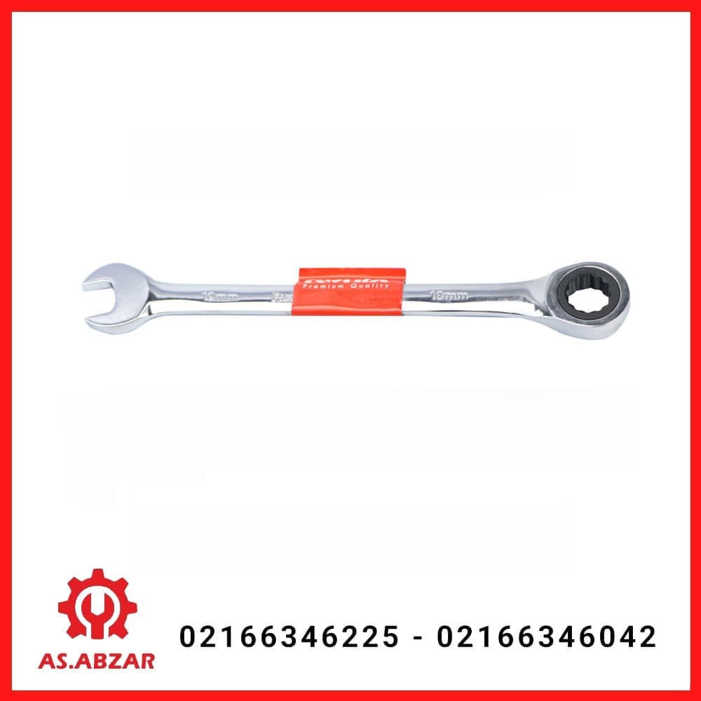 آچار جغجغه یکسرتخت نمره 10 رونیکس کد 2160 — تصویر ۲