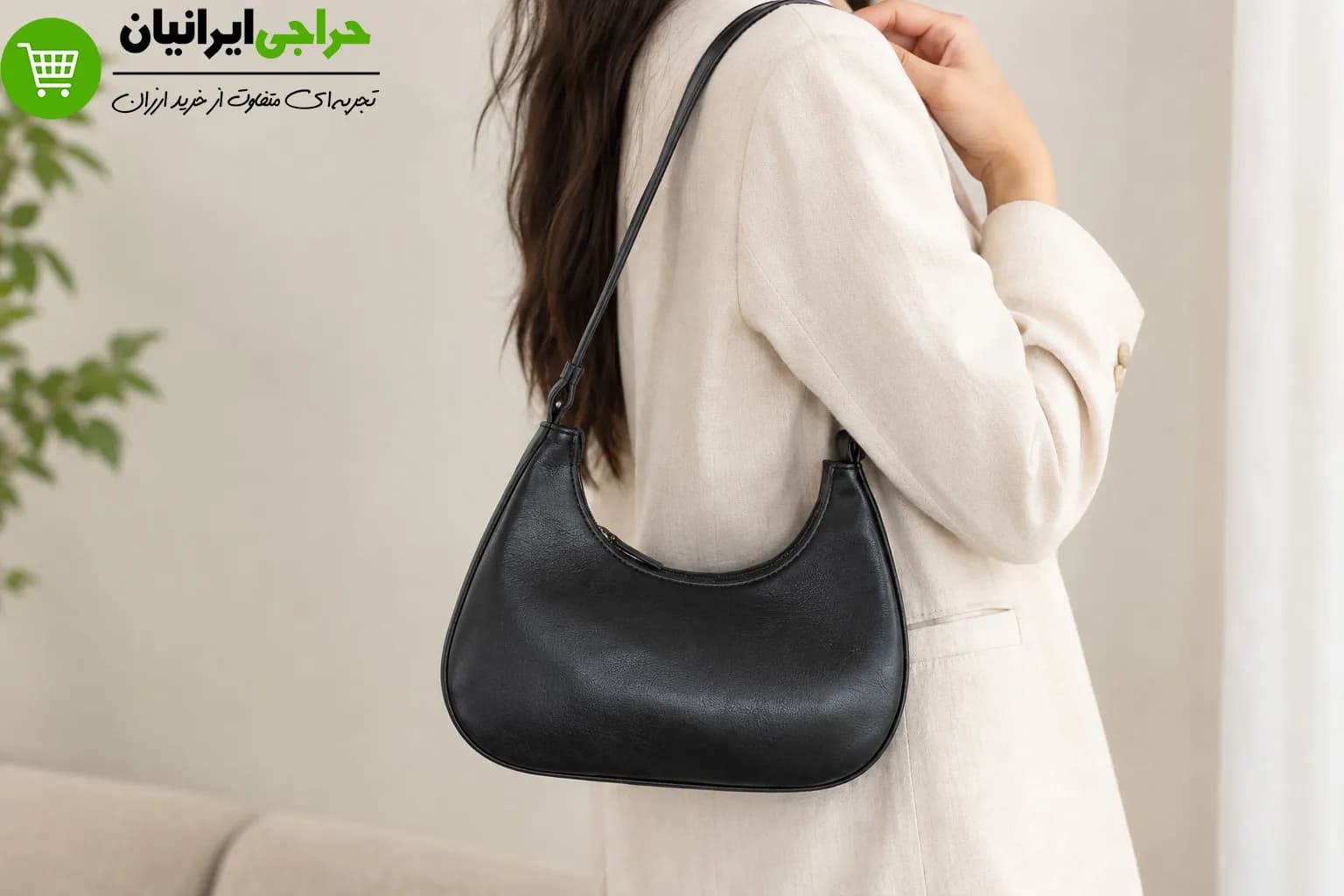 کیف چرم زنانه مدل قایقی دوشی ترند