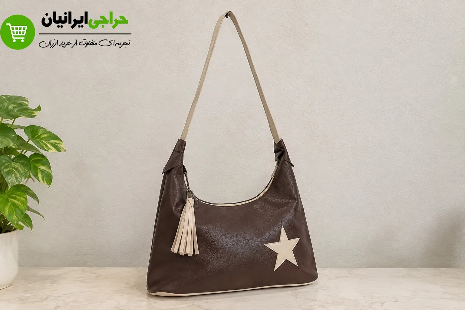 کیف آلستار زنانه دوشی چرم شل؛ مناسب استفاده روزمره — تصویر ۳