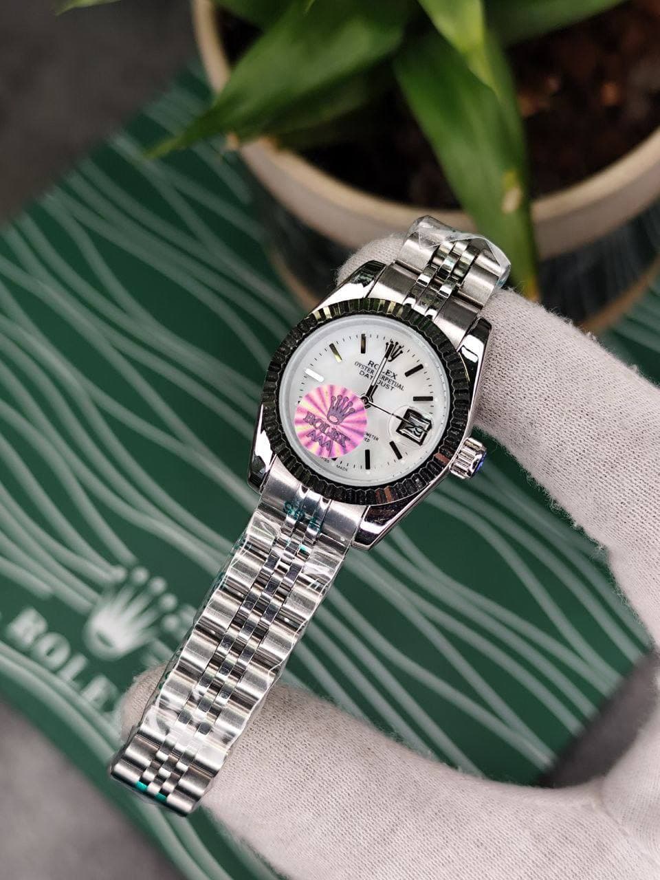 ساعت مچی زنانه رولکس دیجاست ROLEX DATEJUSY صفحه سفید بند استیل