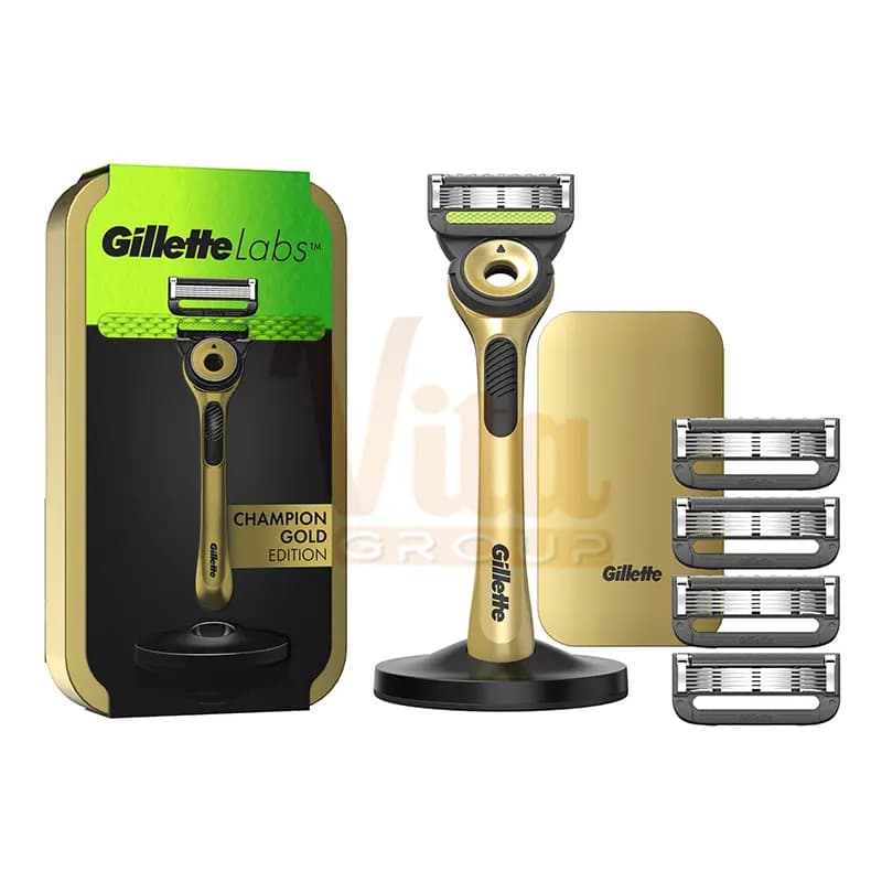 تیغ اصلاح ژیلت لبز Champion Gold هارد کیس 5 یدک
