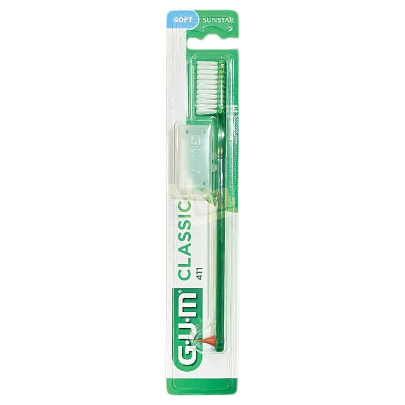 مسواک GUM 411 جی یو ام کلاسیک با برس نرم — تصویر ۶