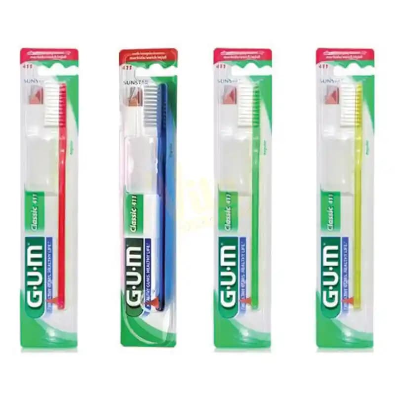 مسواک GUM 411 جی یو ام کلاسیک با برس نرم — تصویر ۵