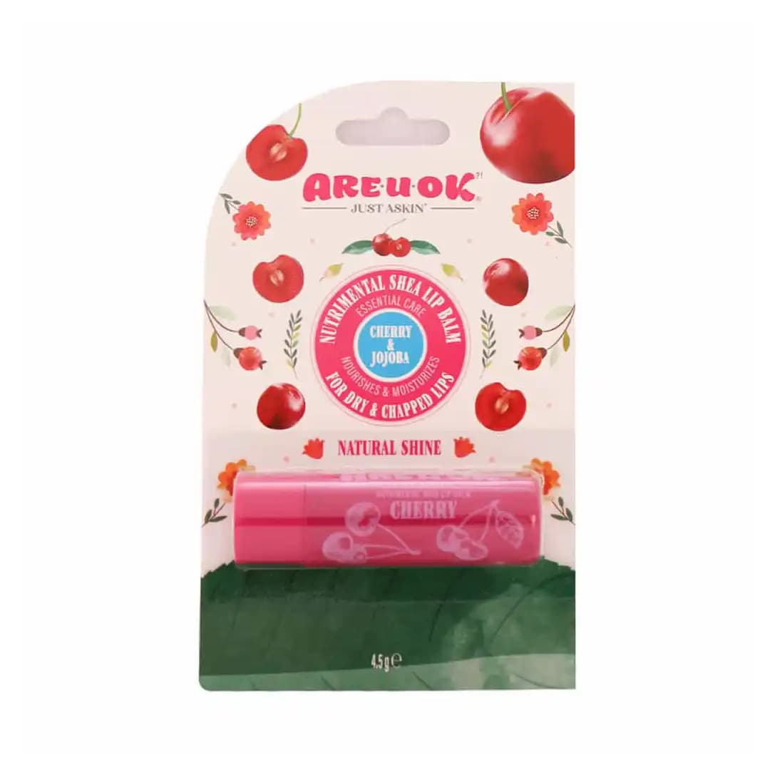بالم مرطوب کننده لب با طعم گیلاس آر یو اکی 4.5 گرم/Are U Ok Mutrimental Shea Lip Balm 4.5 g