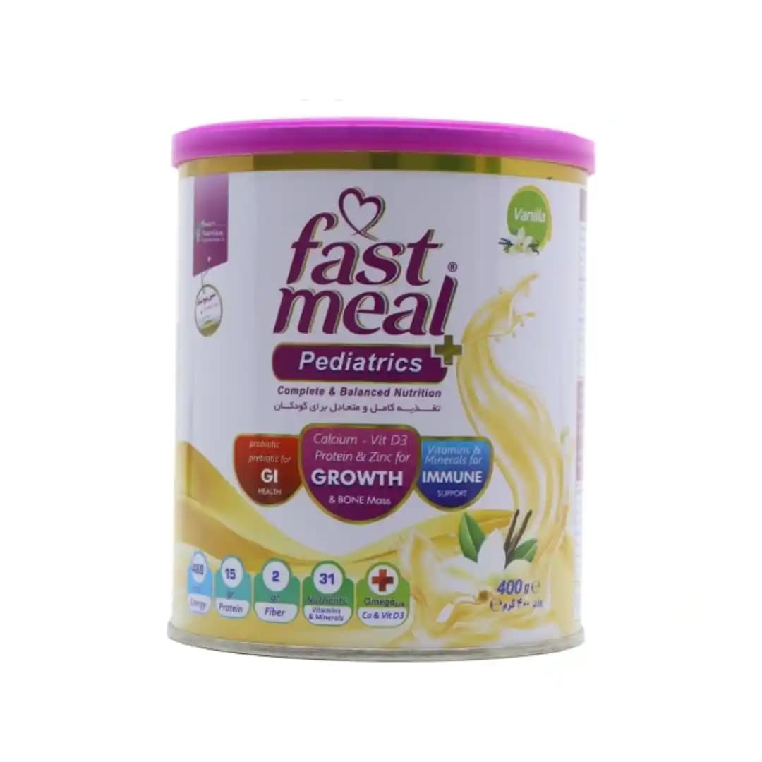 پودر فست میل کودکان اسمارت نوتریشن 400 گرمی طعم وانیل/Smart Nutrition Pediatrics Fast Meal Powder 400 Gr