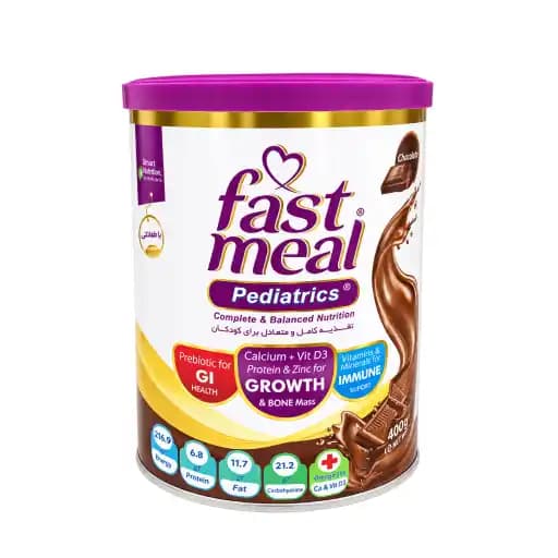 پودر فست میل کودکان اسمارت نوتریشن 400 گرمی طعم شکلات/Smart Nutrition Pediatrics Fast Meal Powder 400 Gr — تصویر ۲