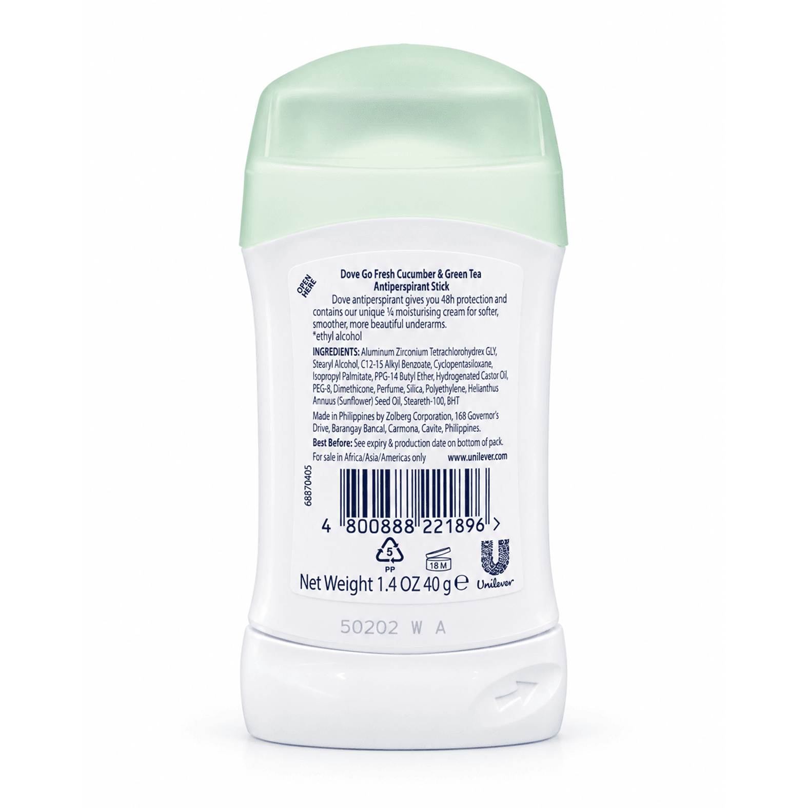 مام استیکی زنانه داو Go Fresh خیار و چای سبز حجم 40 میل — تصویر ۵