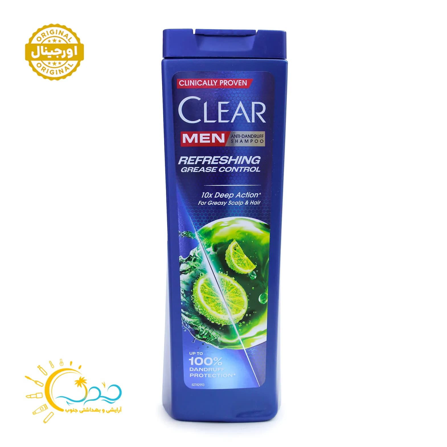 شامپو ضد شوره مو چرب مردانه کلیر Refreshing Grease Control حجم 360 میل — تصویر ۲