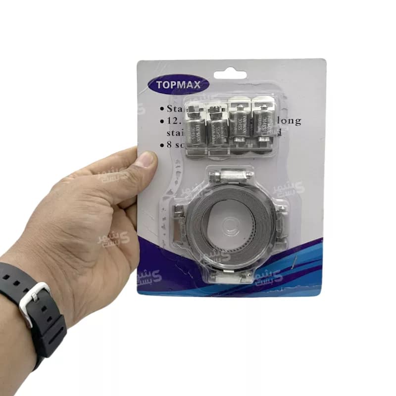 بست شیلنگ 3 متری استیل 304 با 8 عدد قفل برند تاپ مکس (TOPMAX) — تصویر ۱۱