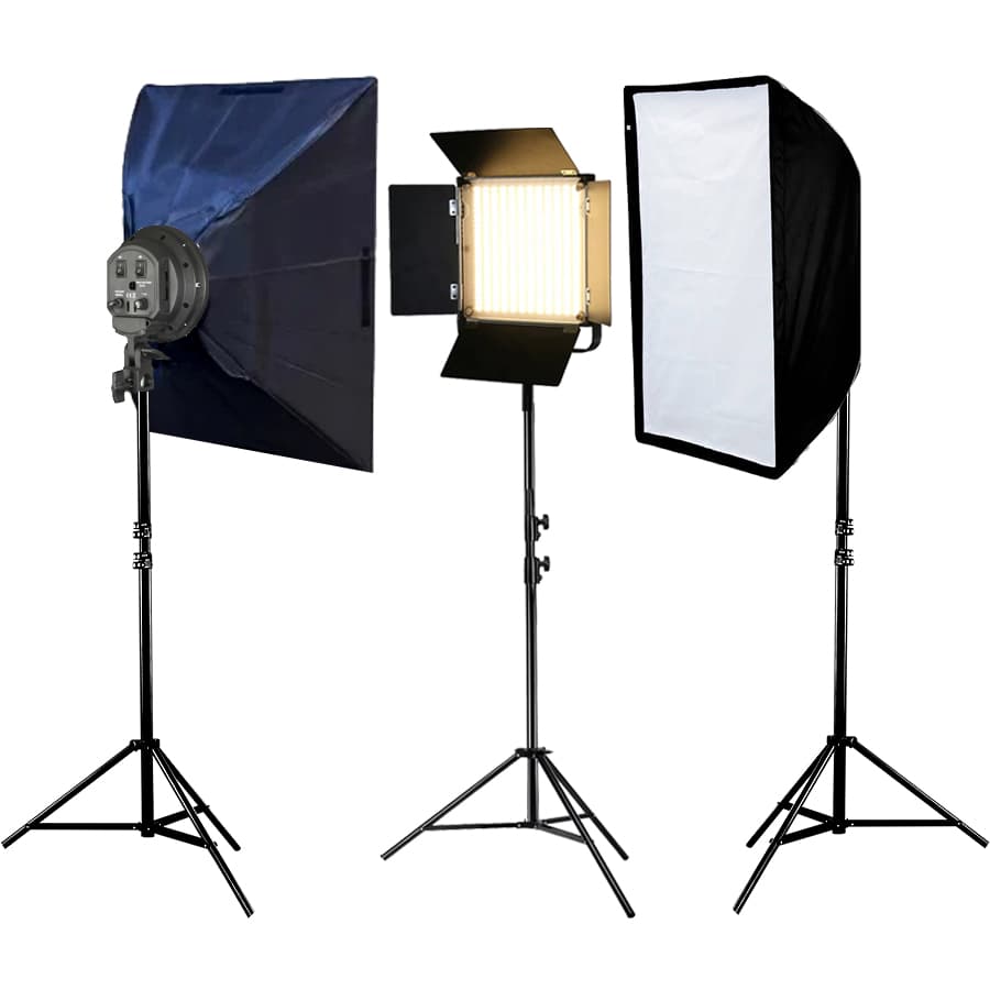 کیت سه شاخه S-680 و سافت باکس 4 لامپ D-kit24