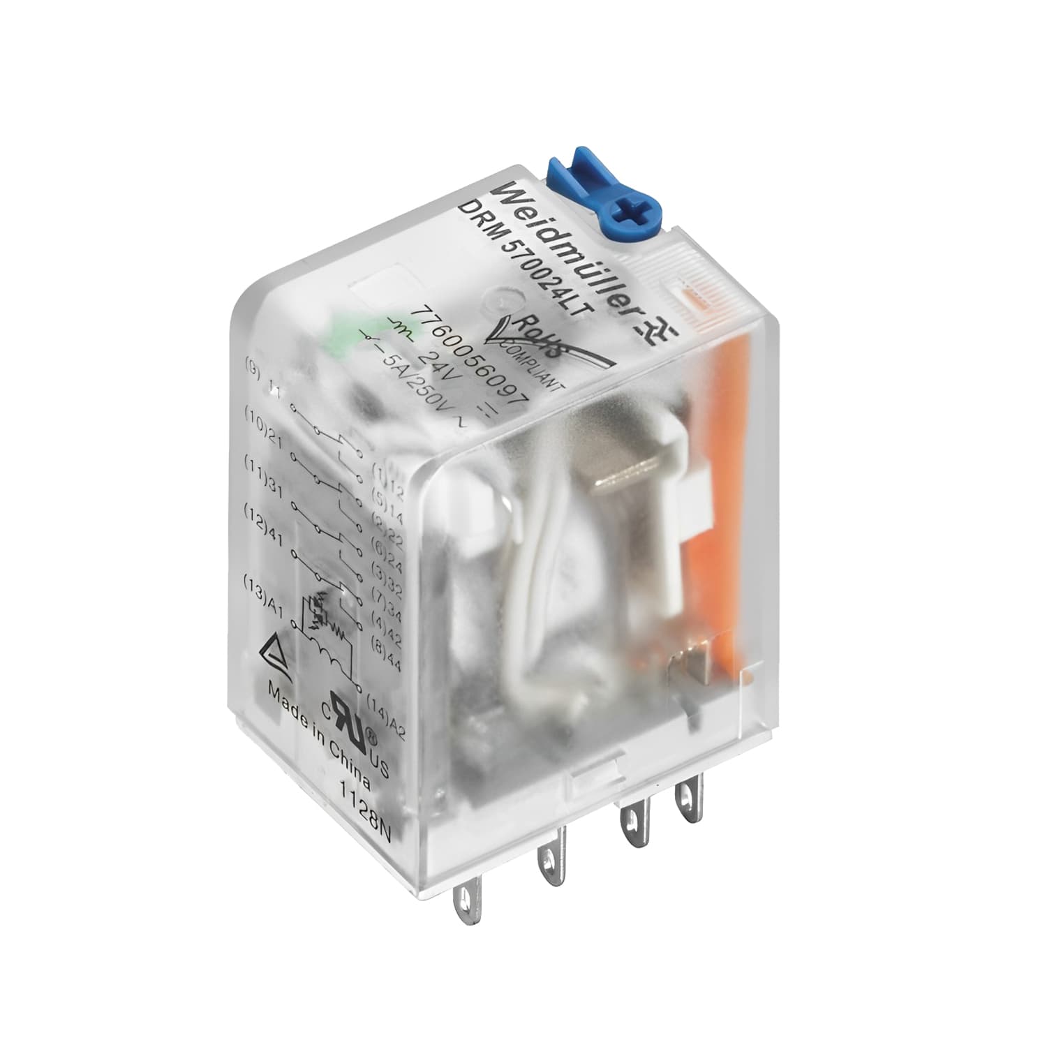 رله 8 پایه DRM 12VDC 2CO وایدمولر DRM270012LT
