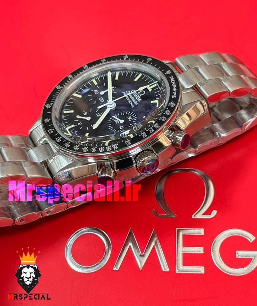 ساعت امگا مردانه اسپید مستر کرنوگراف صفحه مشکی OMEGA Speedmaster moonwatch 021697 — تصویر ۱۲