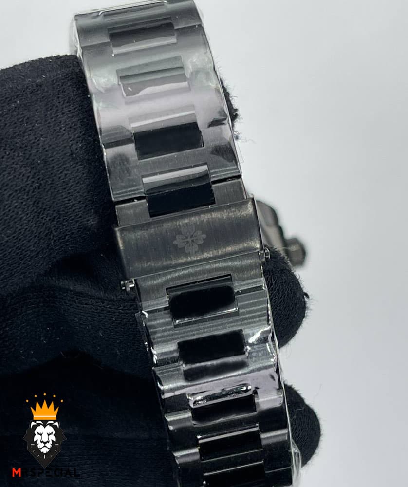 ساعت پتک فیلیپ مردانه ناتیلوس مشکی بند استیل صفحه مشکی Patek Philippe NUATILOS 021696 — تصویر ۸